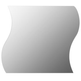 8 Pieces Of 20 X 20cm Corrugated Glass Wall Mirrors
