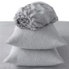 4 Pcs California King Bed Set, Comfy Linen Bedding Sheets & Pillowcases, California King Bed in a Bag, Cloud Bedding Sheet & Pillowcase Sets