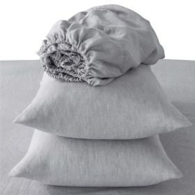 4 Pcs California King Bed Set, Comfy Linen Bedding Sheets & Pillowcases, California King Bed in a Bag, Cloud Bedding Sheet & Pillowcase Sets