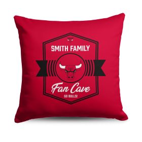 NBA Chicago Bulls Dominion Personalized Throw Pillow 18×18 Inches