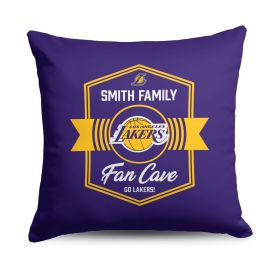 NBA Los Angeles Lakers Dominion Personalized Throw Pillow 18×18 Inches