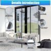 2Pcs 72 x 80in Magnetic Screen Door Double Door Screen Curtain Self Sealing Screen Door Mesh for Sliding Door Patio Door French Door