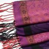 Blancho Bedding -Pa-33-1 Pink Lovely Little Flower Patterns & Stripe Mix-Style Tassel Ends Silky Pashmina/Shawl/Scarf