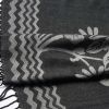 Blancho Bedding -Pa-616-8 Slate Gray Base Peony Flowers Patterns Exquisitely Soft Woven Pashmina/Shawl/Scarf