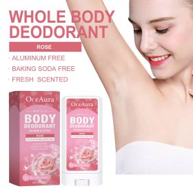 OceAura Whole Body Deodorant, Rose Fragrance Naturally Refreshing Lighten Underarm Odor Lasting Fragrance (Option: 1pc)