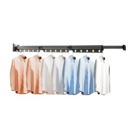 SOGA 127.5cm Wall-Mounted Clothing Dry Rack Retractable Space-Saving Foldable Hanger (Product Type: Rack)