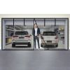 Magnetic Garage Door Screen Single-Car Garage Screen Mesh Fiberglass Garage Net with Magnetic Closure 4 Buckle Straps for One Cars